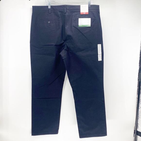 Croft and Barrow flat front pockets straight fit black chino 40x29 Office - Picture 6 of 6